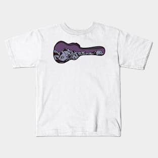 Purple Mountains Guitar Case Kids T-Shirt